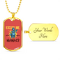 Excuse Me Are You Maniac Necklace Stainless Steel or 18k Gold Dog Tag 24"-Express Your Love Gifts