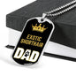 Exotic Shorthair Cat Dad Necklace Stainless Steel or 18k Gold Dog Tag 24" Chain-Express Your Love Gifts