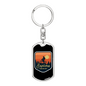 Explore Mountain Bike Cycling Keychain Stainless Steel or 18k Gold Dog Tag Keyring-Express Your Love Gifts
