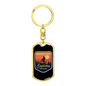 Explore Mountain Bike Cycling Keychain Stainless Steel or 18k Gold Dog Tag Keyring-Express Your Love Gifts