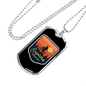 Explore Mountain Bike Cycling Necklace Stainless Steel or 18k Gold Dog Tag 24"-Express Your Love Gifts