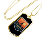 Explore Mountain Bike Cycling Necklace Stainless Steel or 18k Gold Dog Tag 24"-Express Your Love Gifts