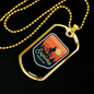 Explore Mountain Bike Cycling Necklace Stainless Steel or 18k Gold Dog Tag 24"-Express Your Love Gifts