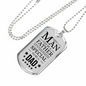 Father Gift Necklace Stainless Steel or 18k Gold Dog Tag w 24" Chain-Express Your Love Gifts