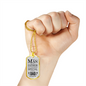 Father Gift Necklace Stainless Steel or 18k Gold Dog Tag w 24" Chain-Express Your Love Gifts