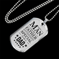 Father Gift Necklace Stainless Steel or 18k Gold Dog Tag w 24" Chain-Express Your Love Gifts