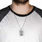 Father Gift Necklace Stainless Steel or 18k Gold Dog Tag w 24" Chain-Express Your Love Gifts