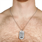 Father Gift Necklace Stainless Steel or 18k Gold Dog Tag w 24" Chain-Express Your Love Gifts