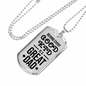 Fathers Day Gift Necklace Stainless Steel or 18k Gold Dog Tag w 24" Chain-Express Your Love Gifts