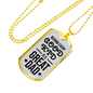Fathers Day Gift Necklace Stainless Steel or 18k Gold Dog Tag w 24" Chain-Express Your Love Gifts