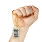 Fathers Day Gift Necklace Stainless Steel or 18k Gold Dog Tag w 24" Chain-Express Your Love Gifts