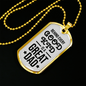 Fathers Day Gift Necklace Stainless Steel or 18k Gold Dog Tag w 24" Chain-Express Your Love Gifts