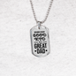 Fathers Day Gift Necklace Stainless Steel or 18k Gold Dog Tag w 24" Chain-Express Your Love Gifts
