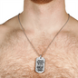 Fathers Day Gift Necklace Stainless Steel or 18k Gold Dog Tag w 24" Chain-Express Your Love Gifts