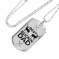Father Gift Best Buckin Dad Dog Tag Stainless Steel or 18k Gold Dog Tag w 24"-Express Your Love Gifts