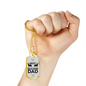 Father Gift Best Buckin Dad Dog Tag Stainless Steel or 18k Gold Dog Tag w 24"-Express Your Love Gifts