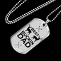 Father Gift Best Buckin Dad Dog Tag Stainless Steel or 18k Gold Dog Tag w 24"-Express Your Love Gifts