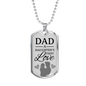 Dad Gift from Daughter Necklace Stainless Steel or 18k Gold Dog Tag w 24" Chain-Express Your Love Gifts
