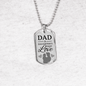 Dad Gift from Daughter Necklace Stainless Steel or 18k Gold Dog Tag w 24" Chain-Express Your Love Gifts