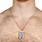 Dad Gift from Daughter Necklace Stainless Steel or 18k Gold Dog Tag w 24" Chain-Express Your Love Gifts