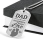 Dad Gift from Daughter Necklace Stainless Steel or 18k Gold Dog Tag w 24" Chain-Express Your Love Gifts