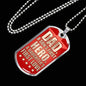 Fathers Day Dad Necklace Gift Hero for son Stainless Steel or 18k Gold Dog Tag w 24" Chain-Express Your Love Gifts
