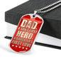 Fathers Day Dad Necklace Gift Hero for son Stainless Steel or 18k Gold Dog Tag w 24" Chain-Express Your Love Gifts