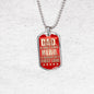 Fathers Day Dad Necklace Gift Hero for son Stainless Steel or 18k Gold Dog Tag w 24" Chain-Express Your Love Gifts