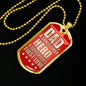 Fathers Day Dad Necklace Gift Hero for son Stainless Steel or 18k Gold Dog Tag w 24" Chain-Express Your Love Gifts