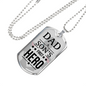 Father Gift Dad A Son's First Hero Necklace Stainless Steel or 18k Gold Dog Tag w 24" Chain-Express Your Love Gifts