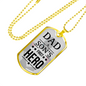 Father Gift Dad A Son's First Hero Necklace Stainless Steel or 18k Gold Dog Tag w 24" Chain-Express Your Love Gifts