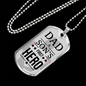 Father Gift Dad A Son's First Hero Necklace Stainless Steel or 18k Gold Dog Tag w 24" Chain-Express Your Love Gifts