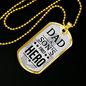 Father Gift Dad A Son's First Hero Necklace Stainless Steel or 18k Gold Dog Tag w 24" Chain-Express Your Love Gifts