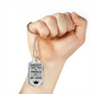 Fathers Day Dad is king Necklace Gift Stainless Steel or 18k Gold Dog Tag w 24" Chain-Express Your Love Gifts