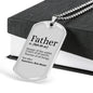 Father Dog Tag Gifts for Dad Necklace Stainless Steel or 18k Gold Dog Tag w 24" Chain-Express Your Love Gifts