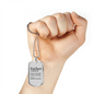 Father Dog Tag Gifts for Dad Necklace Stainless Steel or 18k Gold Dog Tag w 24" Chain-Express Your Love Gifts