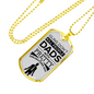 Fathers Day Dad Dog Tag Necklace Gift Killer Dad Stainless Steel or 18k Gold Dog Tag w 24" Chain-Express Your Love Gifts