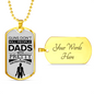 Fathers Day Dad Dog Tag Necklace Gift Killer Dad Stainless Steel or 18k Gold Dog Tag w 24" Chain-Express Your Love Gifts