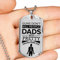 Fathers Day Dad Dog Tag Necklace Gift Killer Dad Stainless Steel or 18k Gold Dog Tag w 24" Chain-Express Your Love Gifts