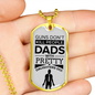 Fathers Day Dad Dog Tag Necklace Gift Killer Dad Stainless Steel or 18k Gold Dog Tag w 24" Chain-Express Your Love Gifts