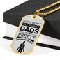 Fathers Day Dad Dog Tag Necklace Gift Killer Dad Stainless Steel or 18k Gold Dog Tag w 24" Chain-Express Your Love Gifts
