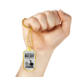 Happiness Is A Big Day Dad Gift Necklace Stainless Steel or 18k Gold Dog Tag w 24" Chain-Express Your Love Gifts