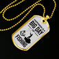Happiness Is A Big Day Dad Gift Necklace Stainless Steel or 18k Gold Dog Tag w 24" Chain-Express Your Love Gifts