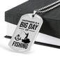 Happiness Is A Big Day Dad Gift Necklace Stainless Steel or 18k Gold Dog Tag w 24" Chain-Express Your Love Gifts