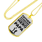 Hero We Just Call Him Papa Dad Gift Necklace Stainless Steel or 18k Gold Dog Tag w 24" Chain-Express Your Love Gifts