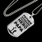 Hero We Just Call Him Papa Dad Gift Necklace Stainless Steel or 18k Gold Dog Tag w 24" Chain-Express Your Love Gifts
