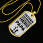 Hero We Just Call Him Papa Dad Gift Necklace Stainless Steel or 18k Gold Dog Tag w 24" Chain-Express Your Love Gifts
