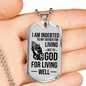 Bible Verse Father Gift Necklace Stainless Steel or 18k Gold Dog Tag w 24" Chain-Express Your Love Gifts