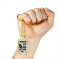 Bible Verse Father Gift Necklace Stainless Steel or 18k Gold Dog Tag w 24" Chain-Express Your Love Gifts