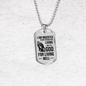 Bible Verse Father Gift Necklace Stainless Steel or 18k Gold Dog Tag w 24" Chain-Express Your Love Gifts